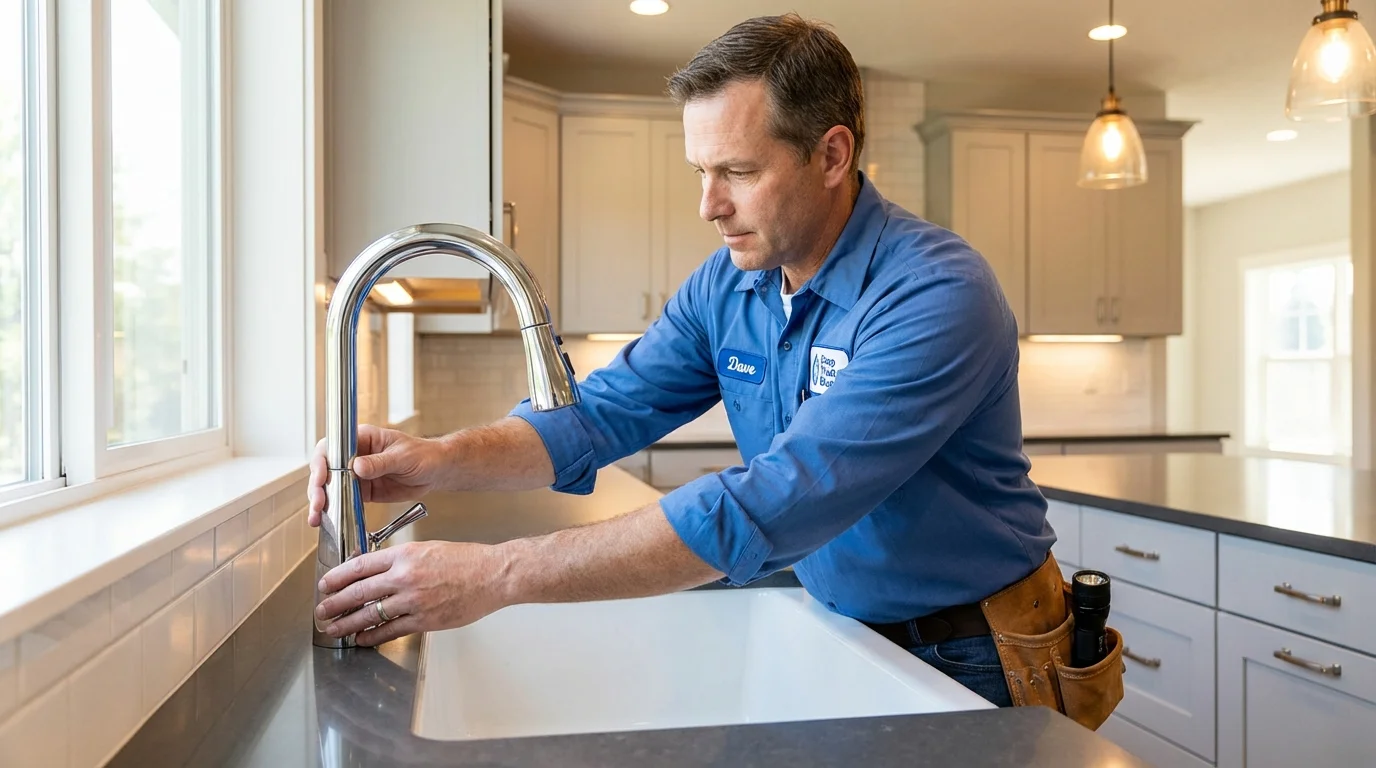 Kitchen faucet installation by Johns Plumbing LLC in Jenks