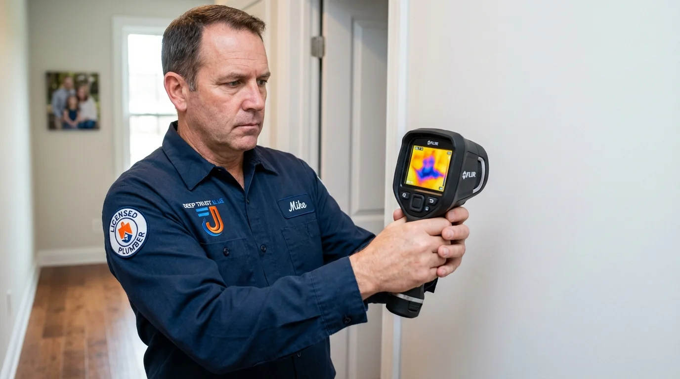 Thermal imaging leak detection by Johns Plumbing LLC in Jenks